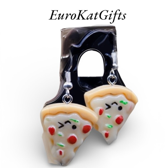Mario Fun Jewelry Jewelry - NEW Fun Unique Fashion Jewelry Pizza Slice Earrings NWT